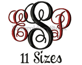 Machine Embroidery Monogram Fonts