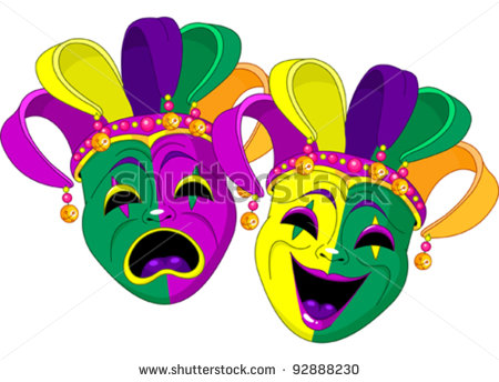 Mardi Gras Comedy and Tragedy Masks
