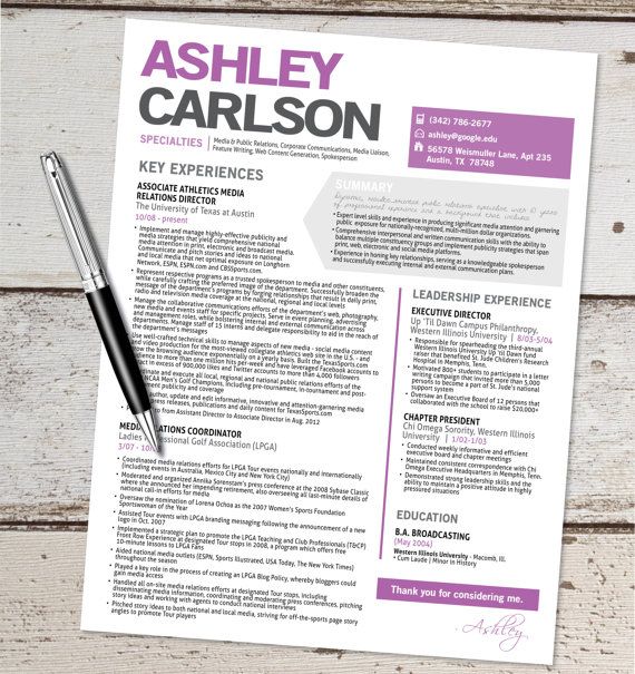 Marketing Graphic Design Resume Template