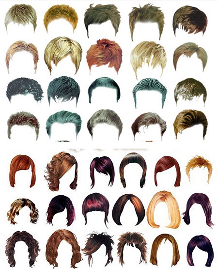 Men Hair Template Photoshop