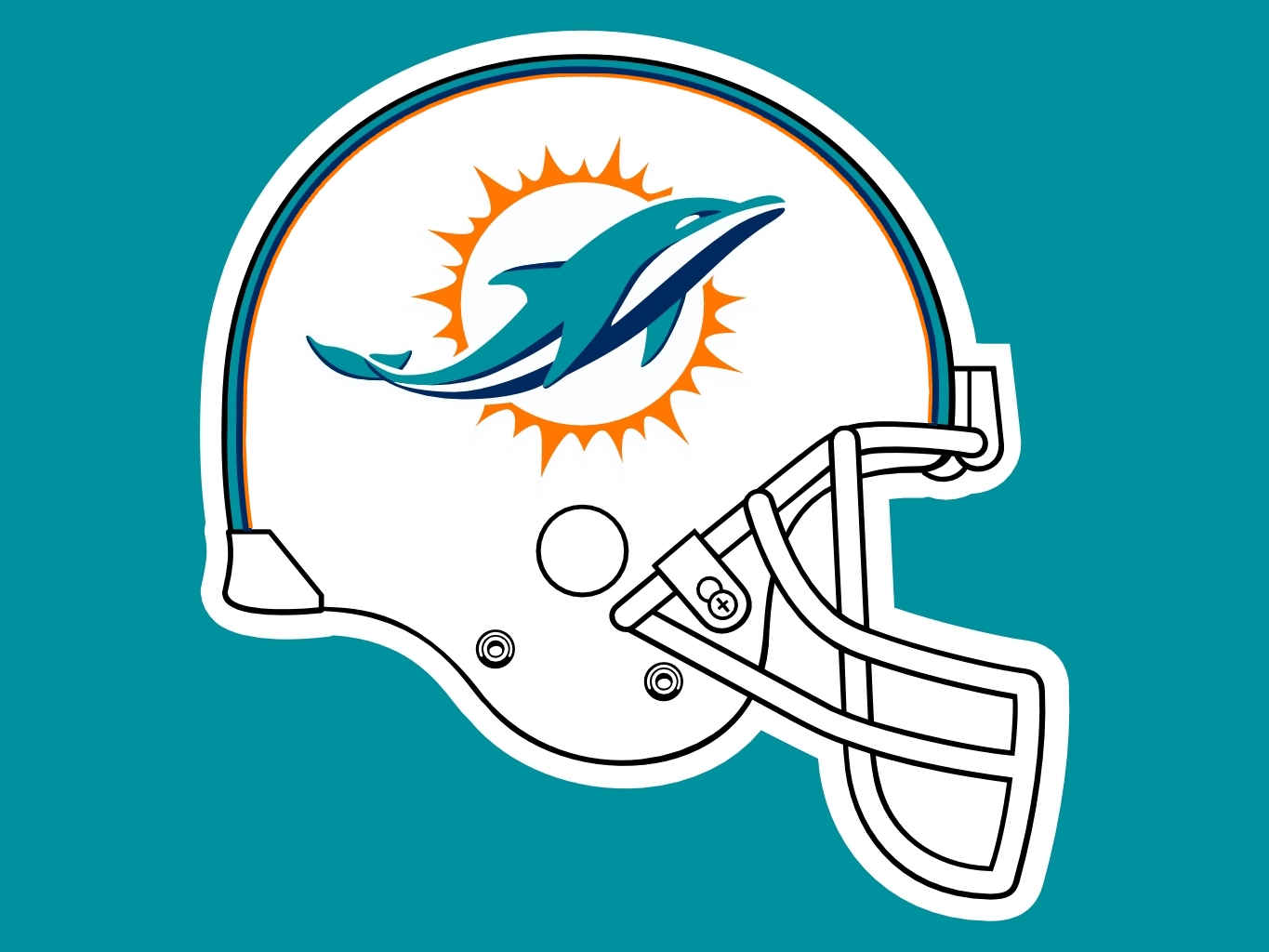 Miami Dolphins New Helmet Logo