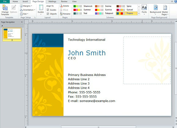 Microsoft Business Card Templates