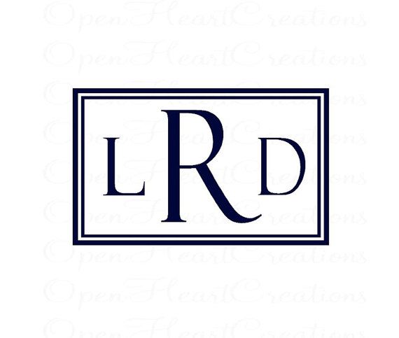 Modern Block Font Monogram Modern Block Font Monogram