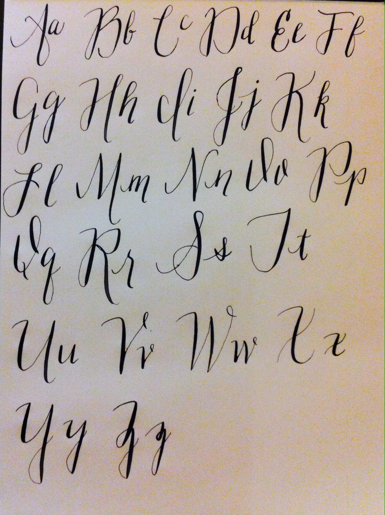 Modern Calligraphy Alphabet Letters Modern Calligraphy Alphabet Letters