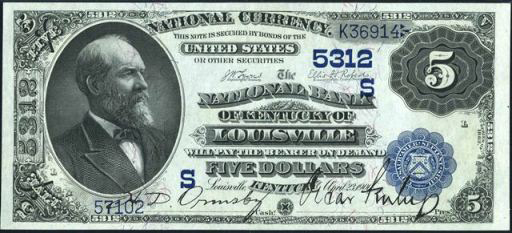 National Currency 5 Dollar Bill