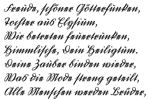 Old German Script Handwriting Font