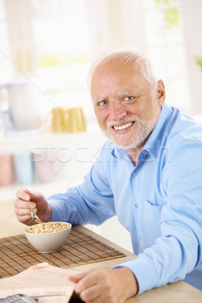 Old Man-Eating Stock-Photo