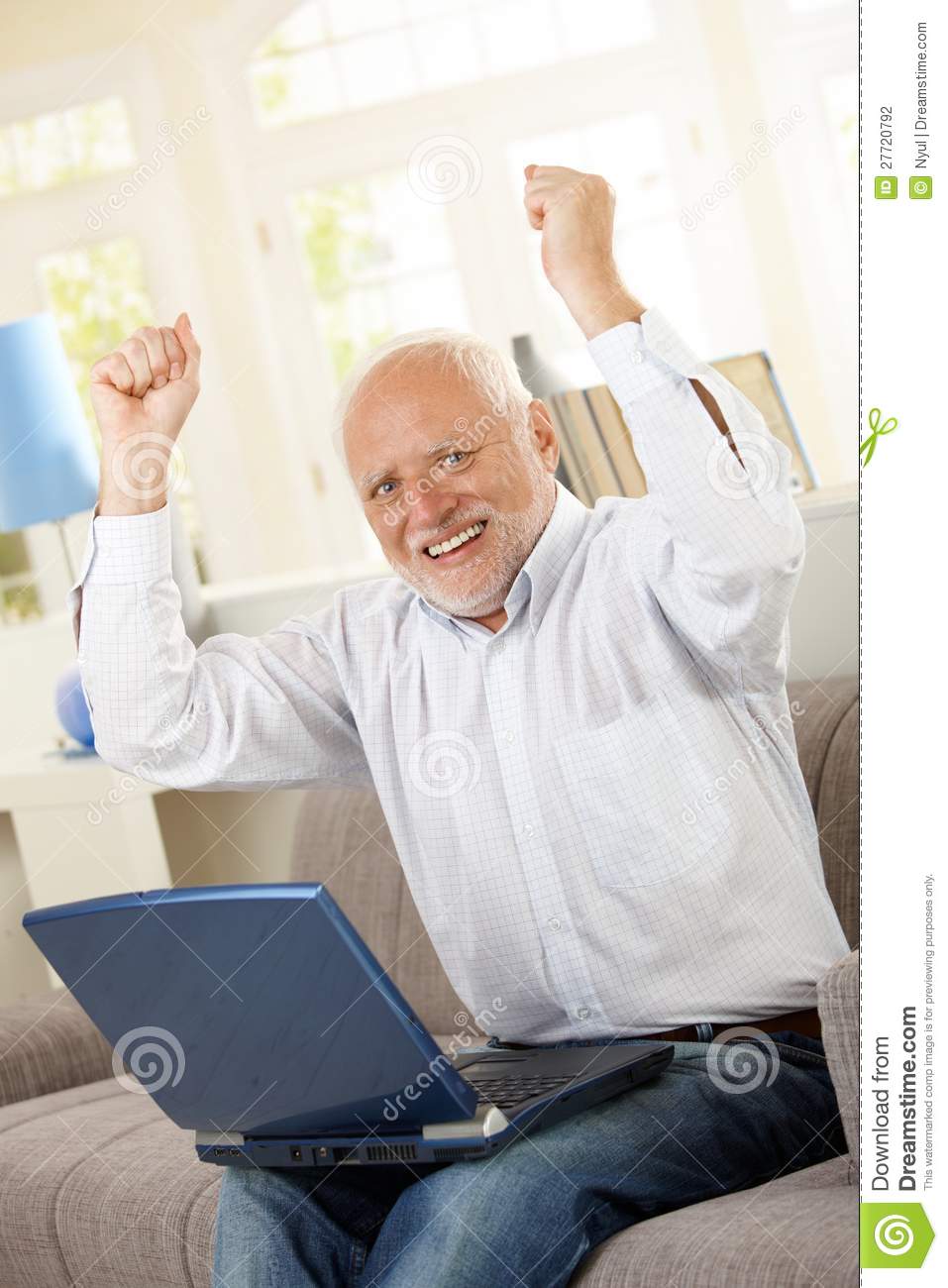 Old Man On Laptop Old Man On Laptop