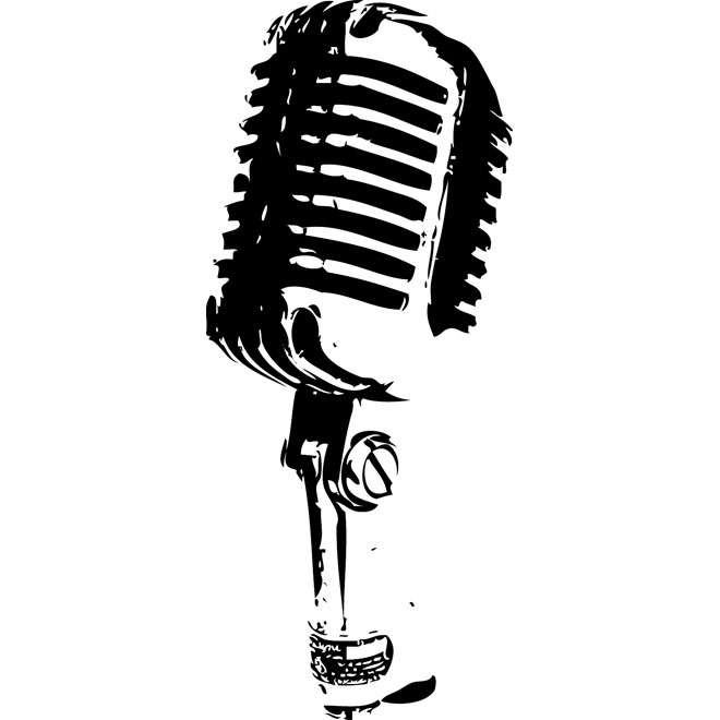 Old School Microphone Clip Art