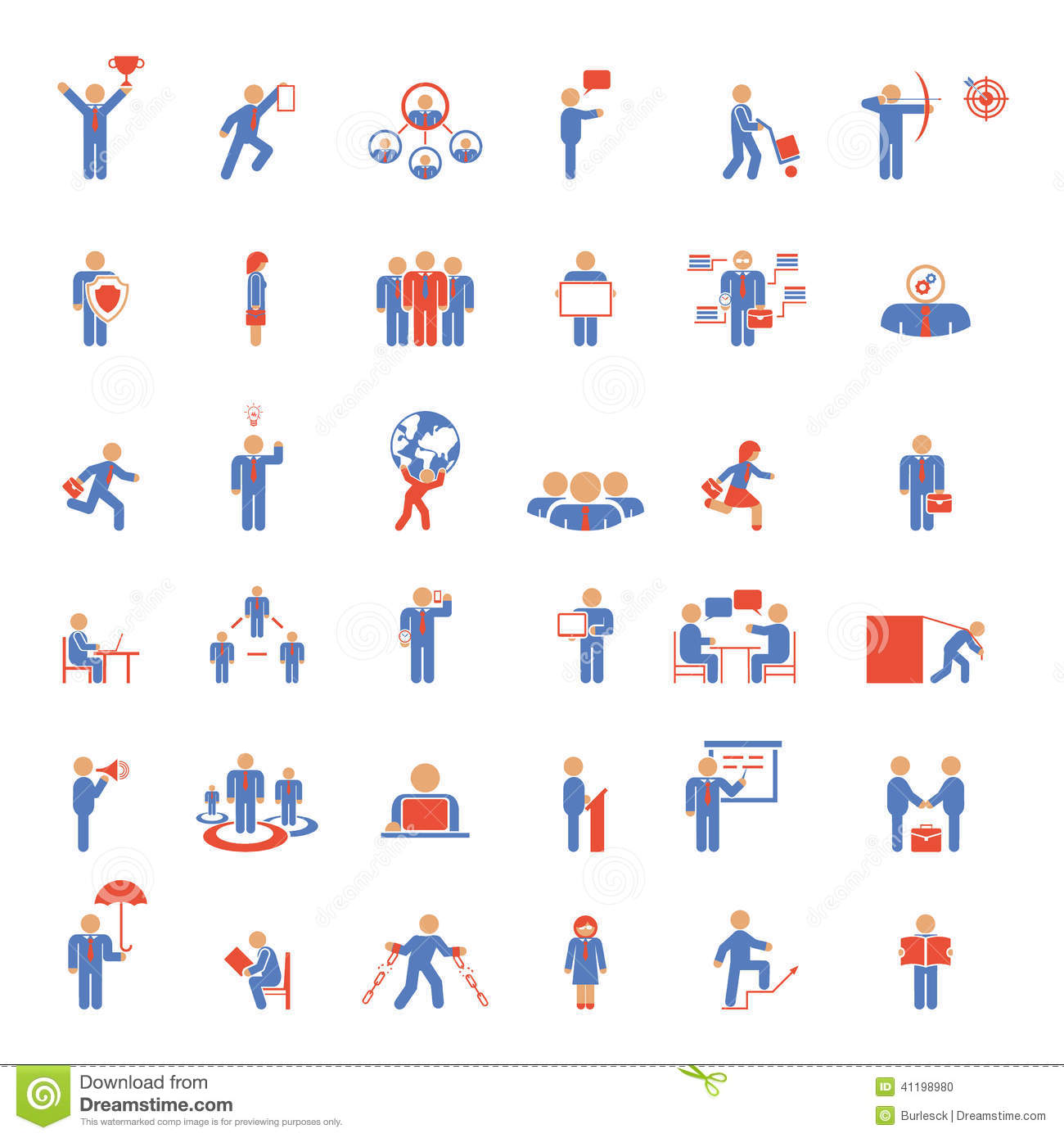 People Icons Different Group Meetings