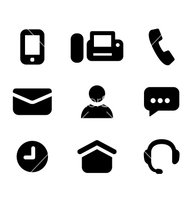 Phone Fax Email Icons