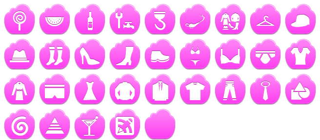 Pink Cloud Icon Pink Cloud Icon