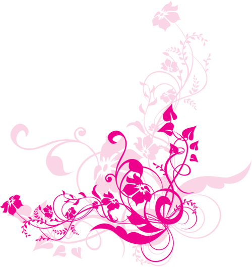 Pink Flower Swirl Design