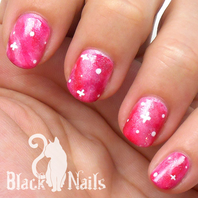 Pink Glitter Nail Art