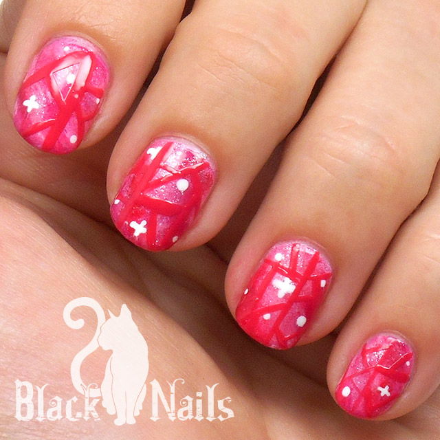 Pink Glitter Nail Art