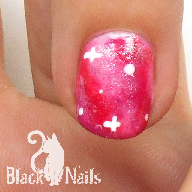 Pink Glitter Nail Art