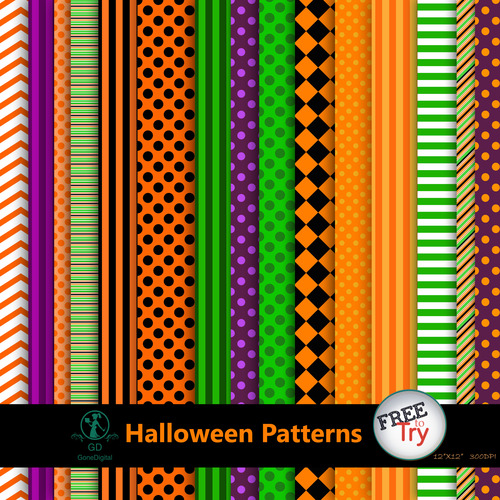 Printable Halloween Paper Designs