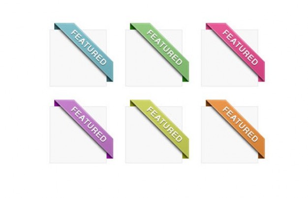 PSD Corner Ribbons PSD Corner Ribbons