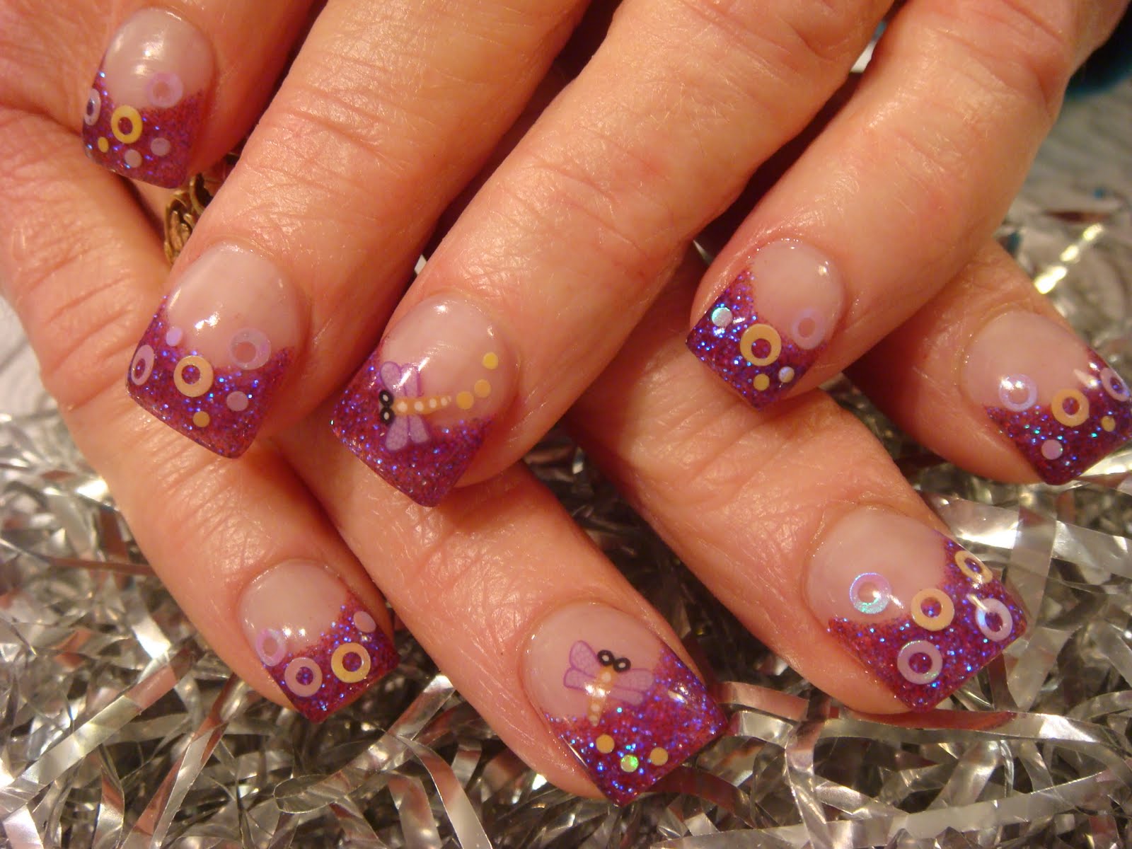 Purple Acrylic Nails