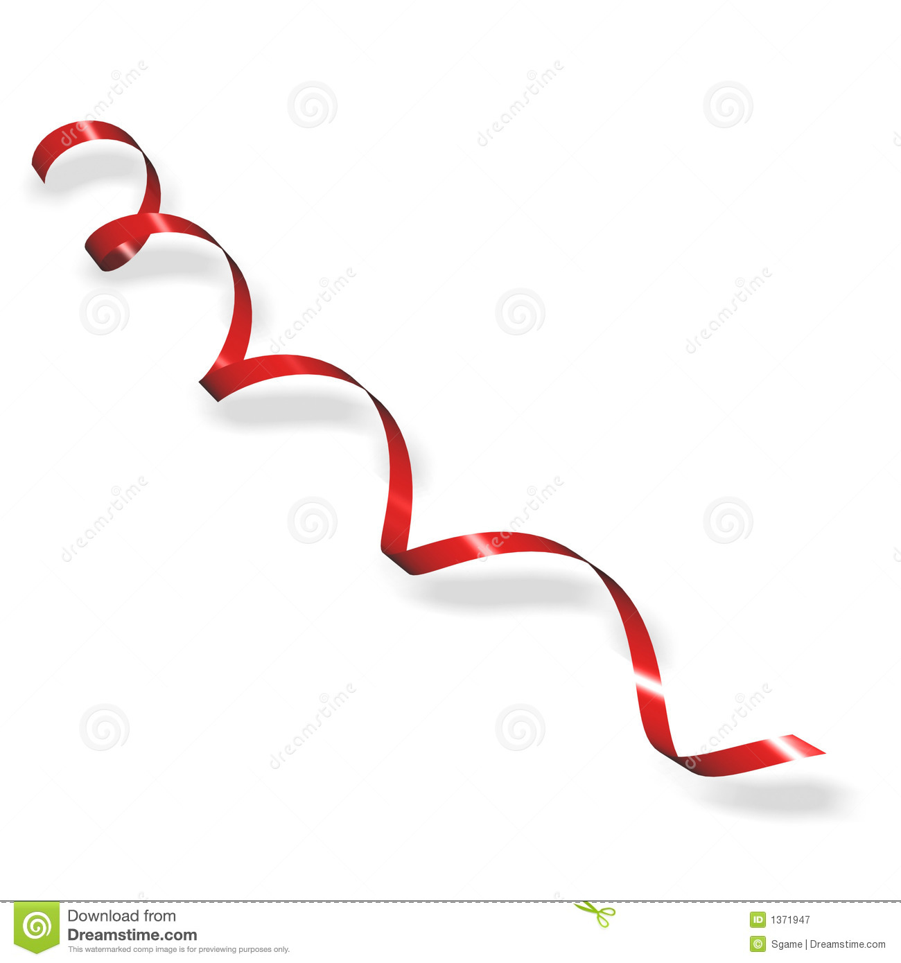 Red Flowing Ribbon Clip Art