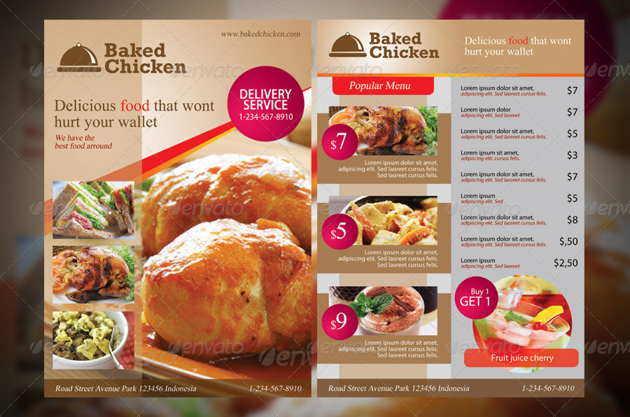 Restaurant Menu Flyer Templates