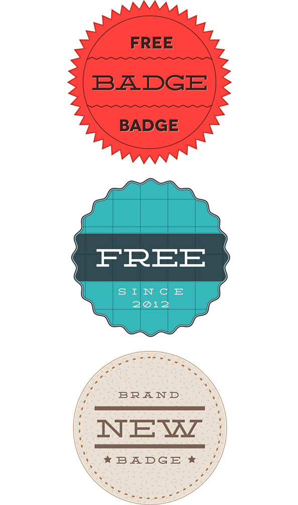 Retro Badge PSD Template