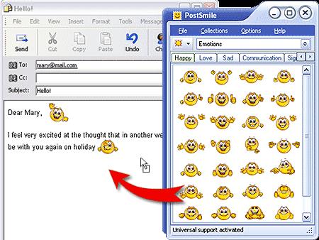 Smiley Emoticons for Outlook Email