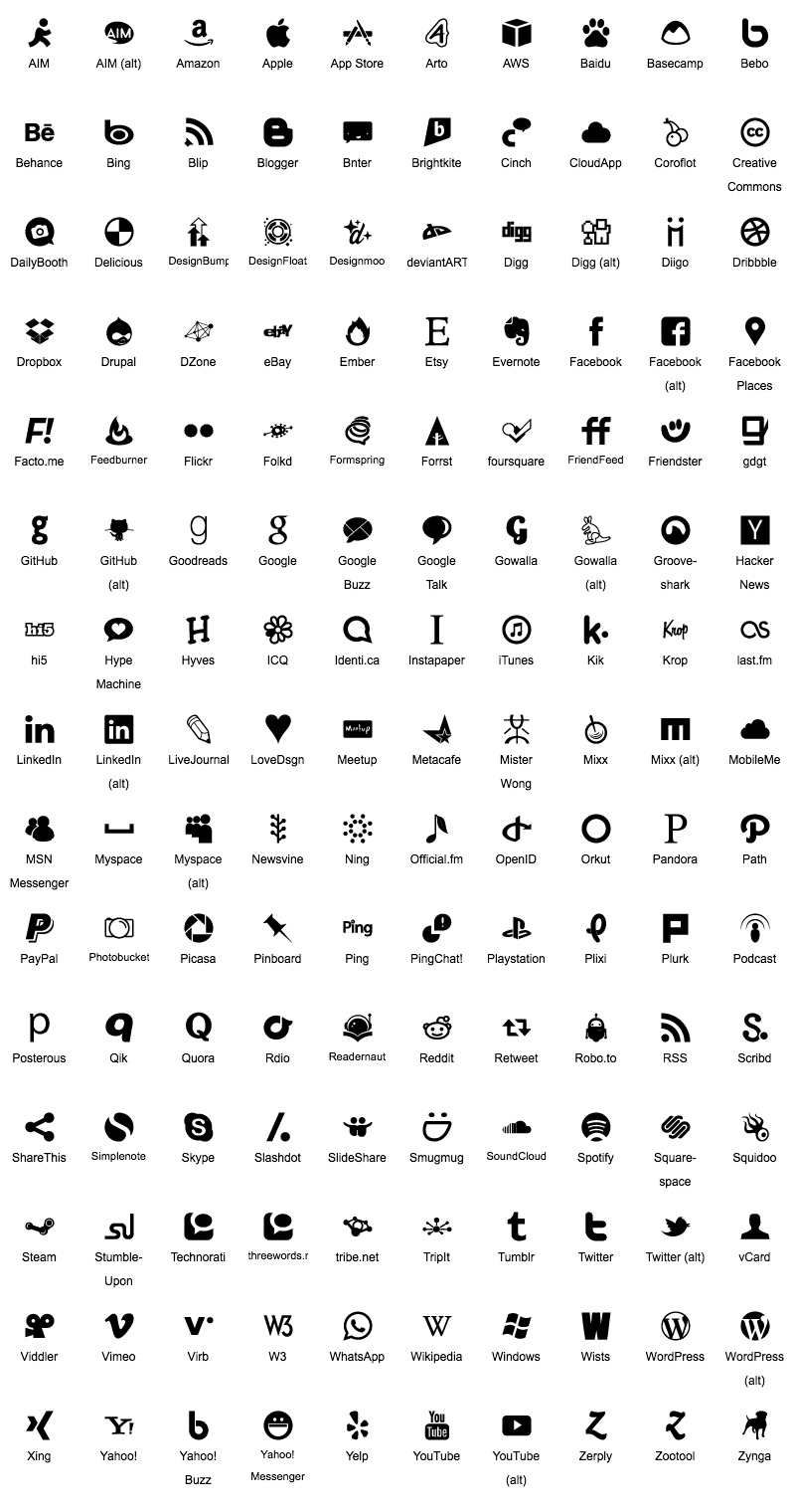 Social Icons Font