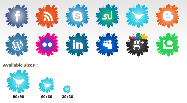 Social Media Icon Flower