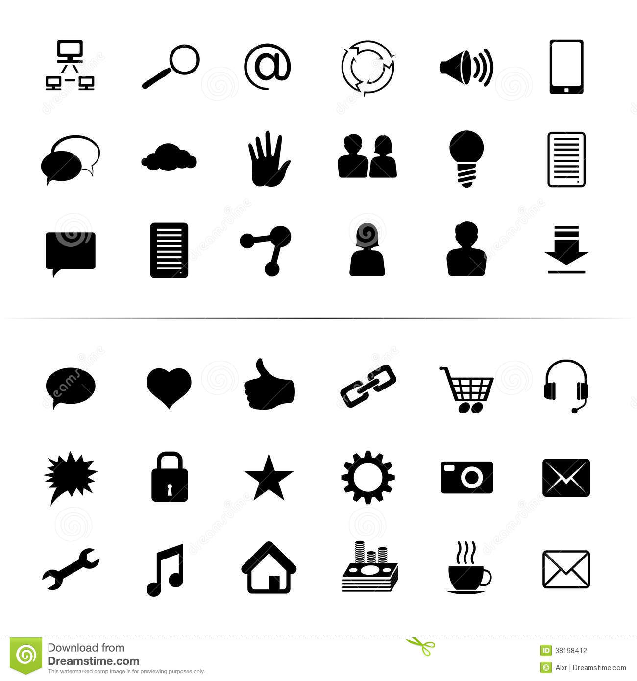 Social Media Icons Black