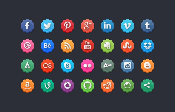 14 Social Media Icons Flower Images