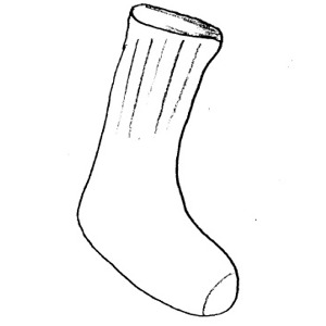 Sock Clip Art Black and White