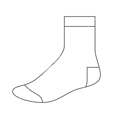 Sock Template Vector