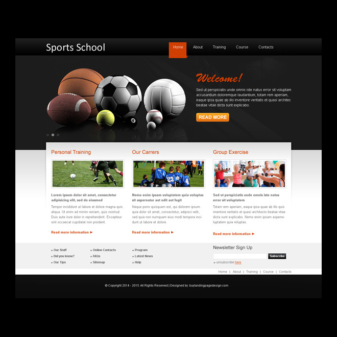 Sports Website Design Examples