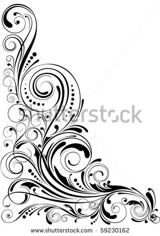 17 Abstract Swirls Vector Coners Images