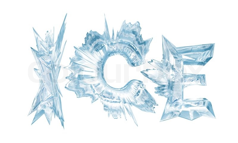 The Word Ice in Cool Letters