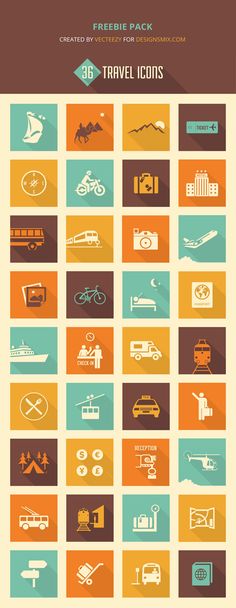 Vector Travel Icons Free Download