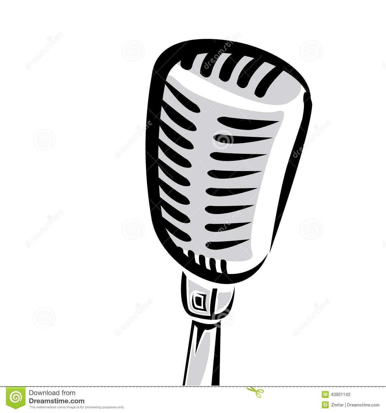 9 Microphone Silhouette Vector Images