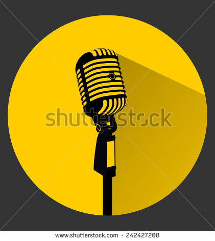 Vintage Microphone Silhouette