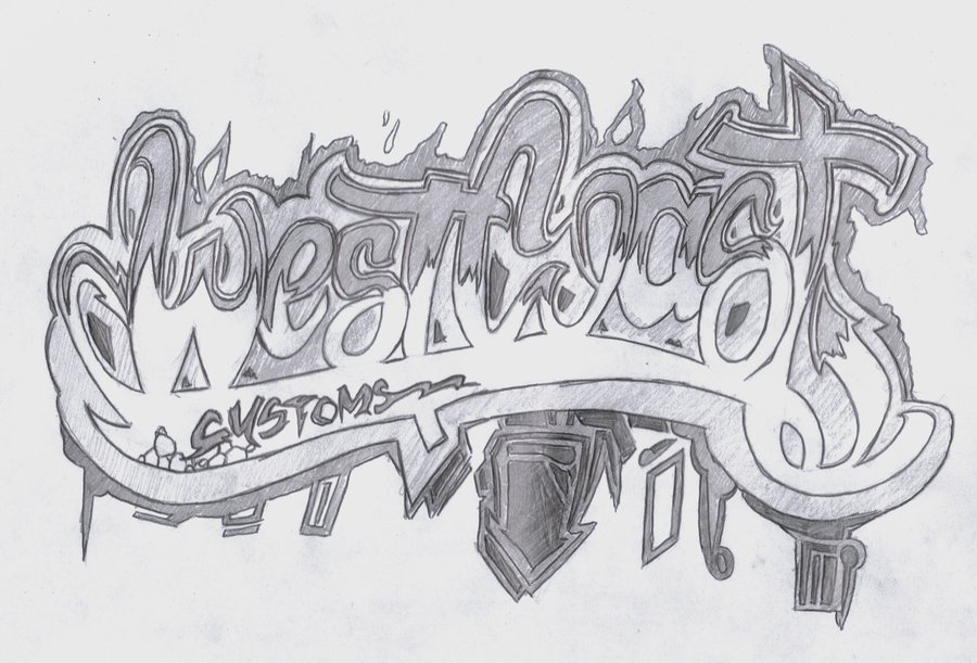 West Coast Graffiti Drawings