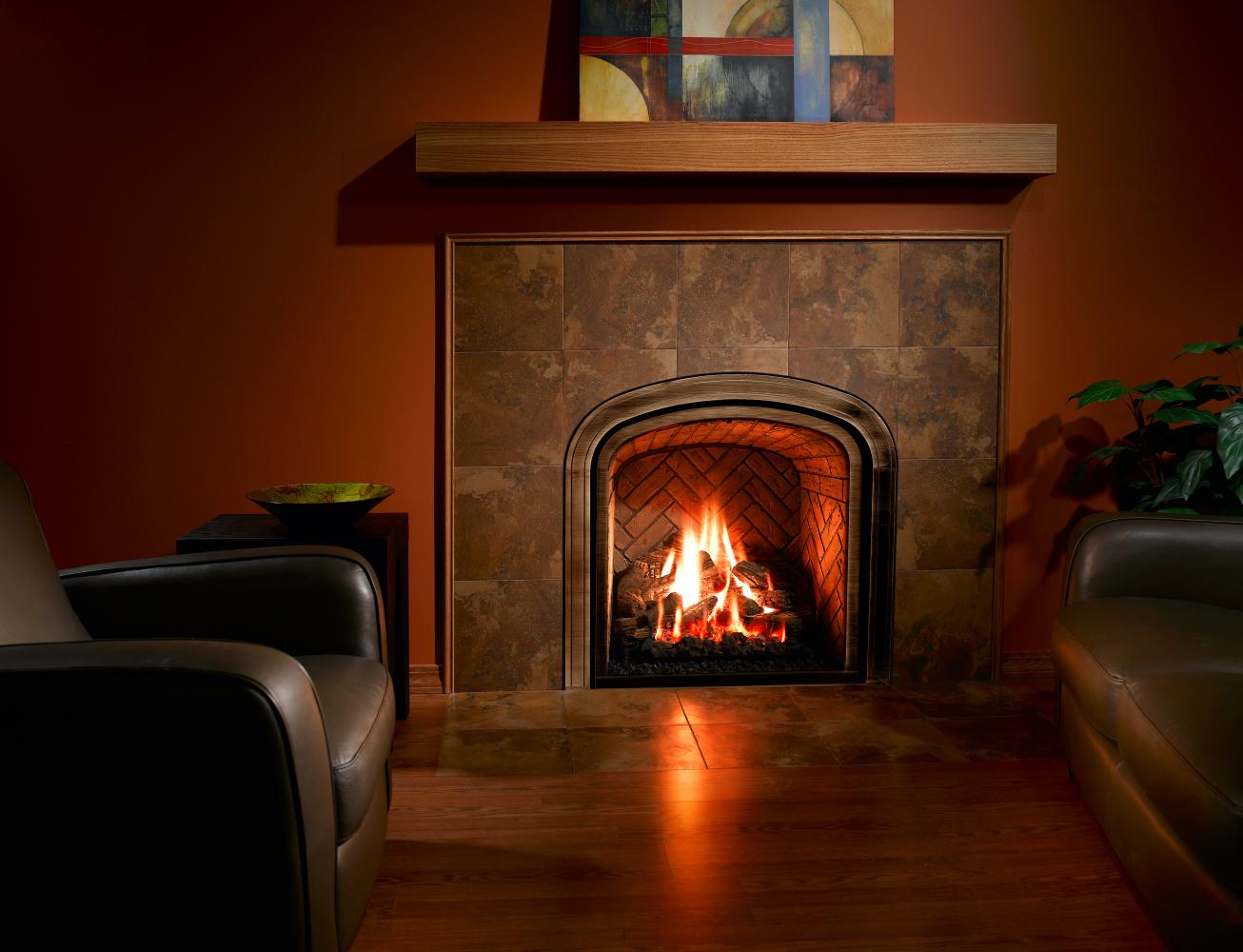 Winter Fireplace Scenes Backdrops