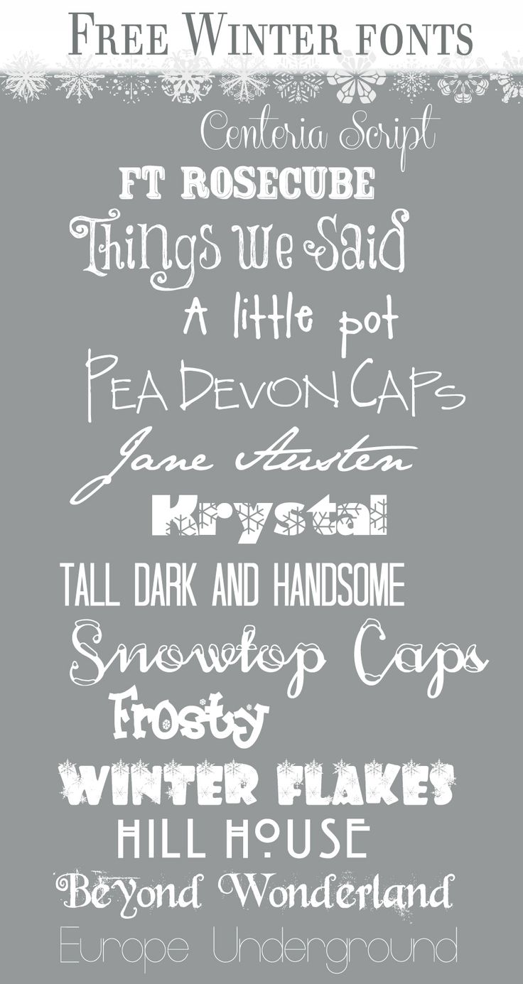 Winter Fonts