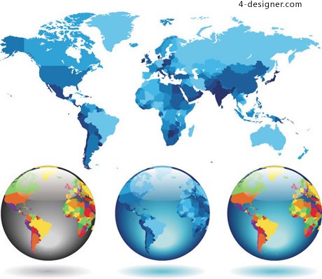 World Globe Map Vector