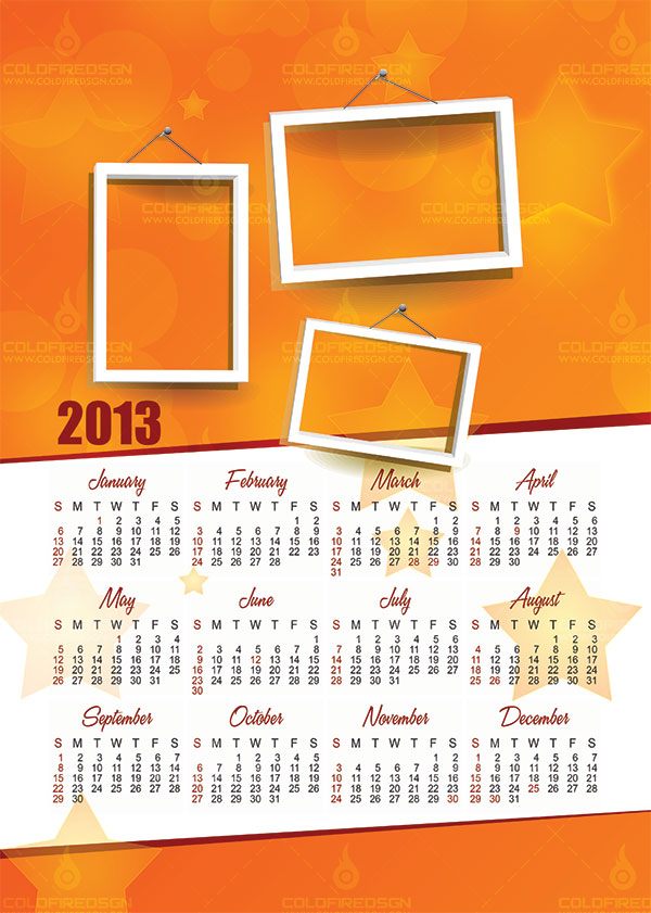 7 2013 Calendar Templates Psd Images