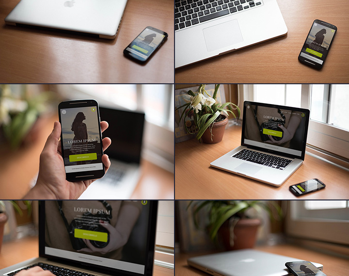 10 Smartphones Free PSD Mockups Images