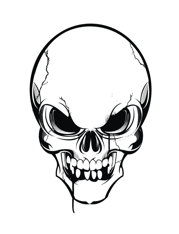 Angry Skull Vector