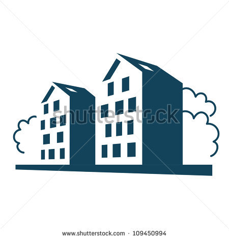 Apartment Building Icon Vector