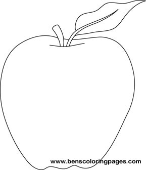 Apple Print Out Coloring Pages