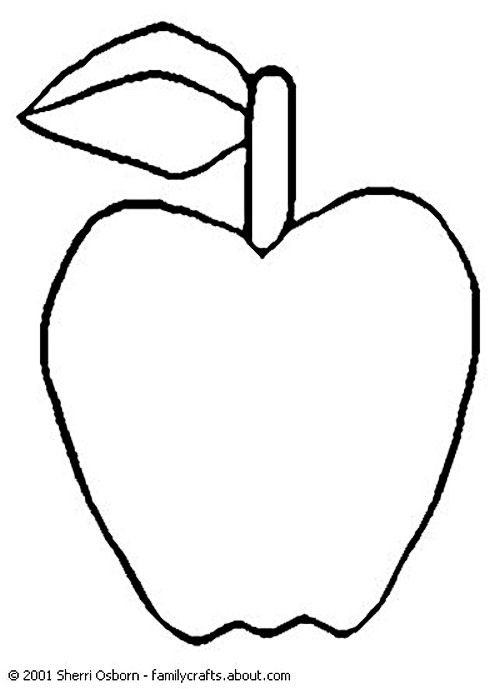 Apple Template Coloring Page