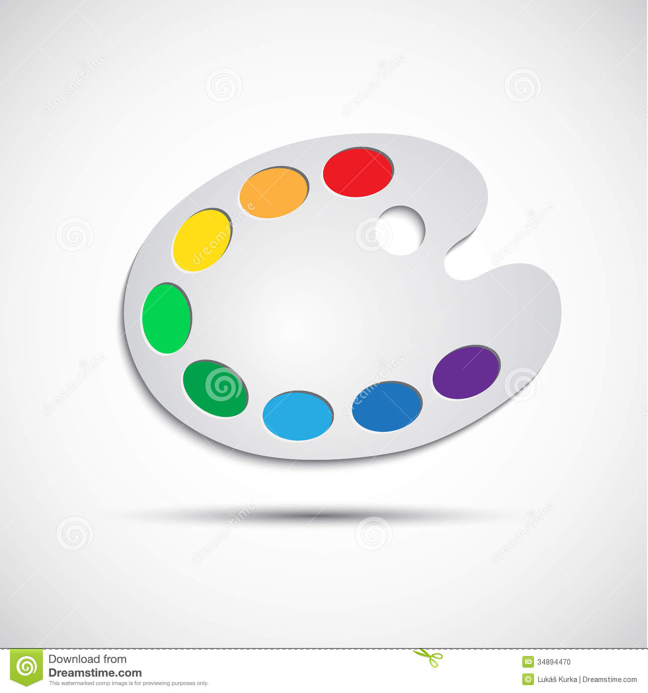 Artist Color Palette Vector